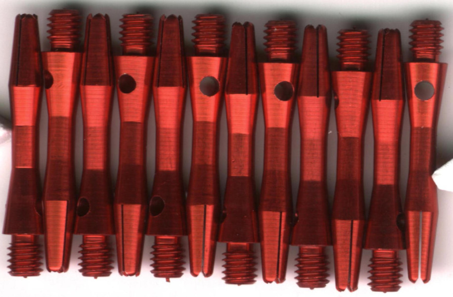 1.25in. Red Extra Short Aluminum Dart Shafts