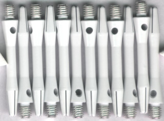 1.5in. White Keramic Short Aluminum Dart Shafts 1.5in. White Keramic Short Aluminum Dart Shafts