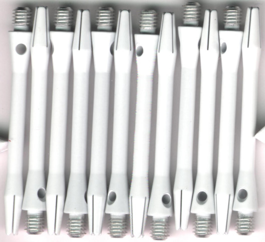 2in. White Keramic Medium Aluminum Dart Shafts 2in. White Keramic Medium Aluminum Dart Shafts