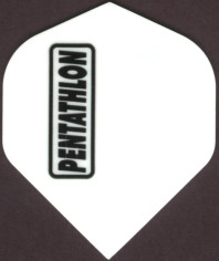 White Pentathlon Dart Flights