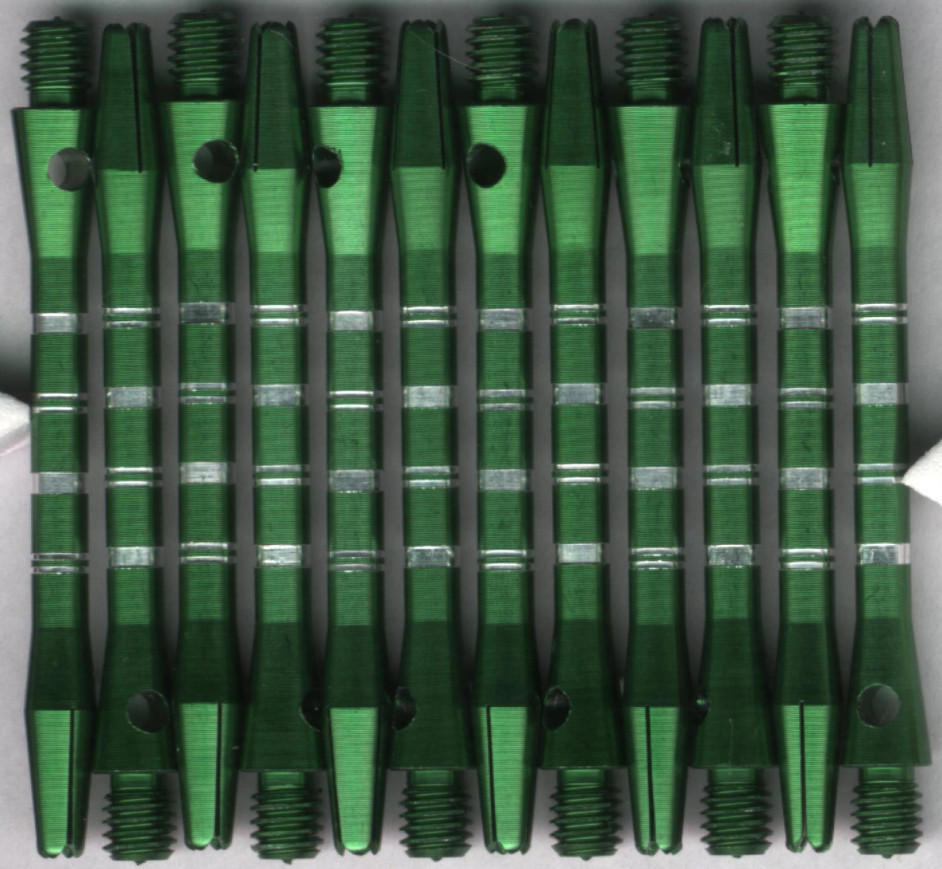 2in. Green AR Medium Aluminum Dart Shafts