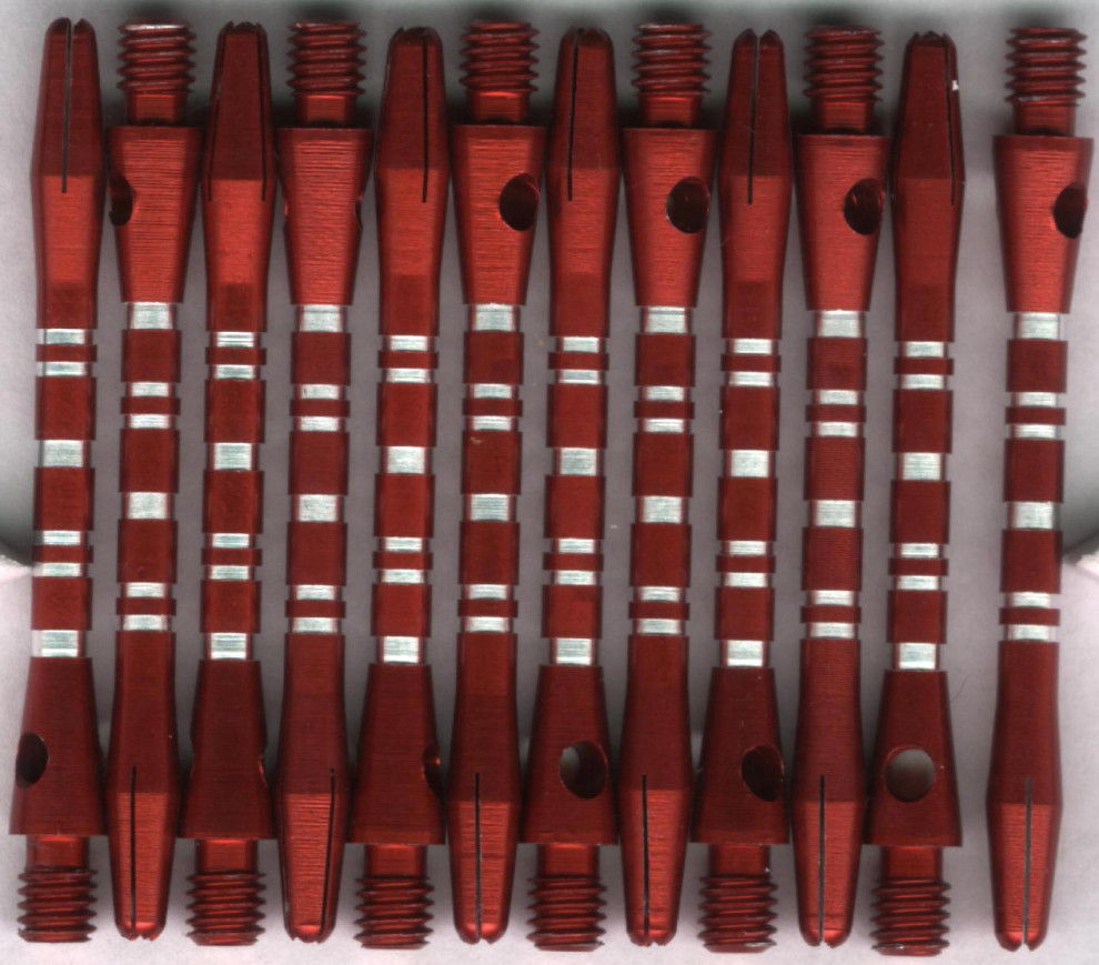 2in. Red AR Medium Aluminum Dart Shafts