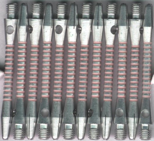 2in. Silver/Pink Medium Aluminum Dart Shafts