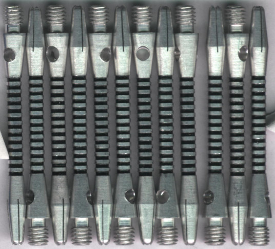 2in. Silver/Black Medium Aluminum Dart Shafts