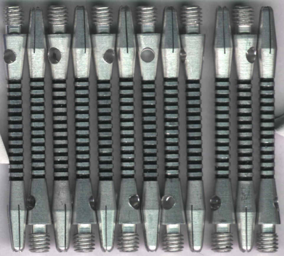 2in. Silver/Black Medium Aluminum Dart Shafts 2in. Silver/Black Medium Aluminum Dart Shafts