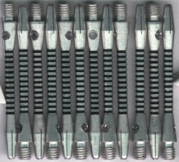 2in. Silver/Black Medium Aluminum Dart Shafts