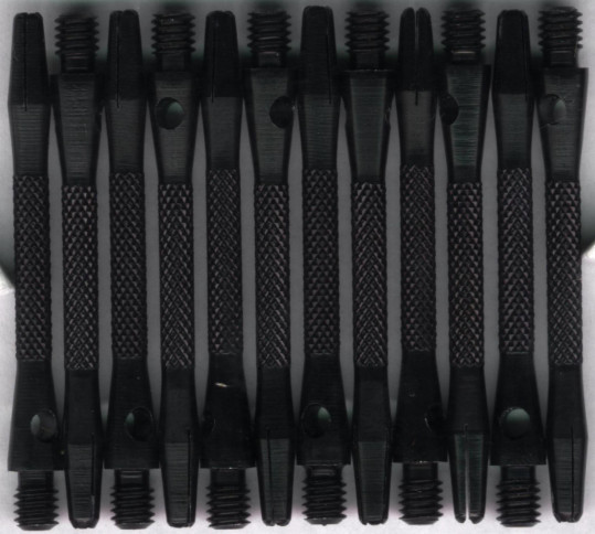 2in. Black Knurled Medium Aluminum Dart Shafts