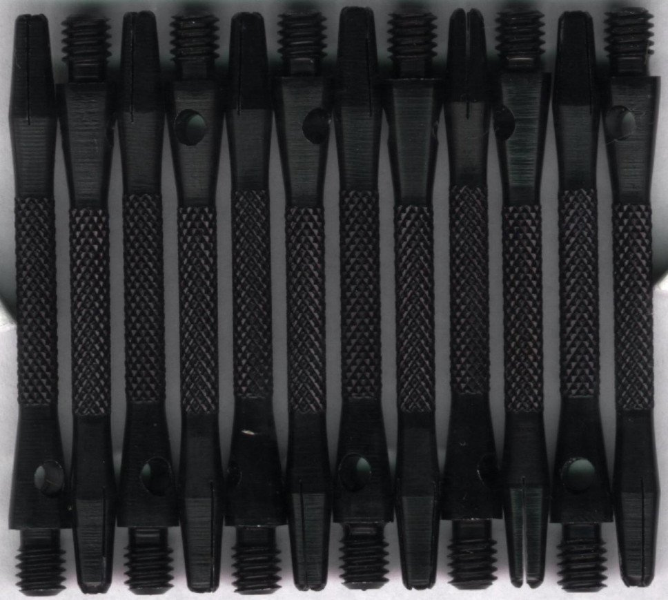 2in. Black Knurled Medium Aluminum Dart Shafts