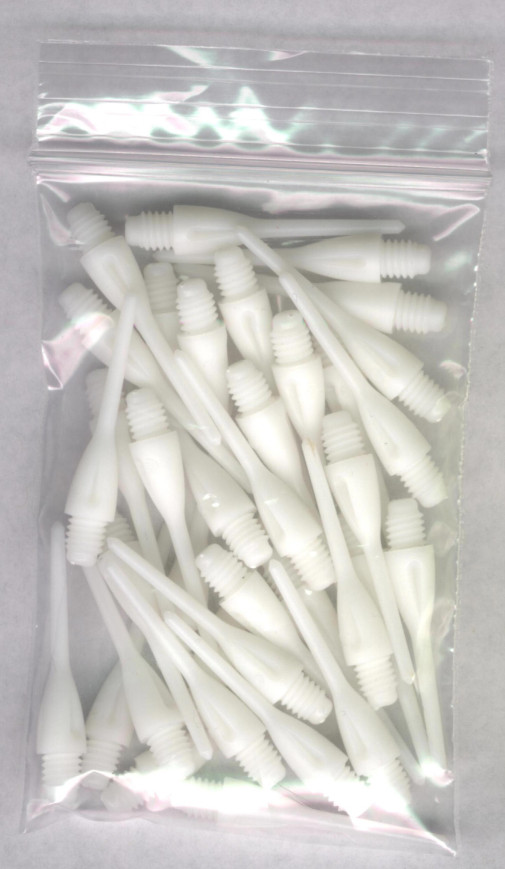 33ct. White Dimpled Soft Tip Points