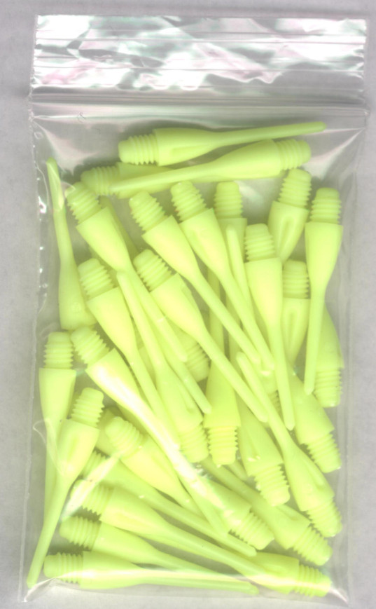33ct. Neon Yellow Dimpled Soft Tip Points